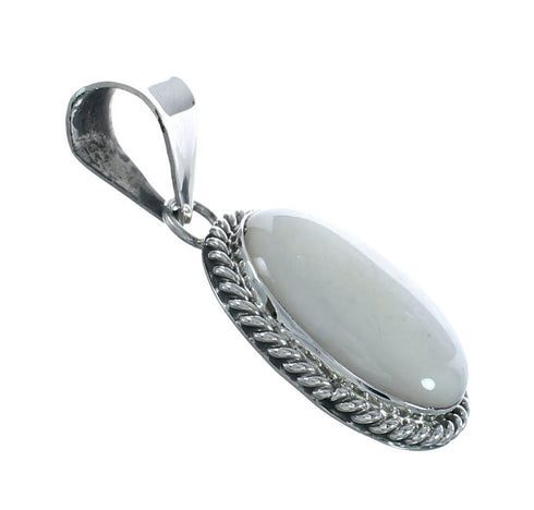 Native American Mother of Pearl And Sterling Silver Pendant AX129827